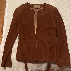 Stylish Brown Suede Leather Jacket Rossi & Caruso